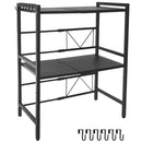 Microwave Oven Rack Seasoning Shelf Bilayer Oven Storage Rack Retractable Countertop Organizer Kitchen Accessories