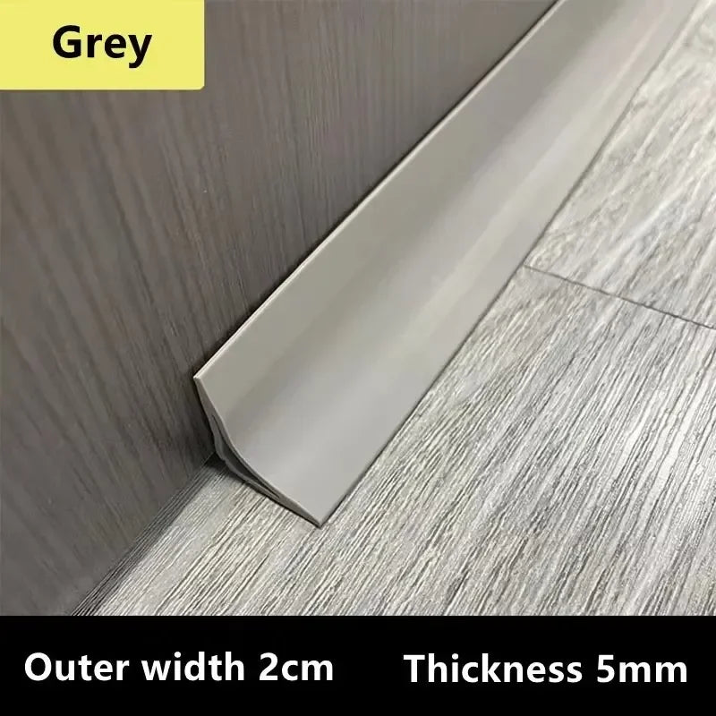 PVC Caulk Internal Corner Skirting Trim Line waterproof tape Ceiling Wall Edge Molding Self-adhesive Decorative Pressure Strip