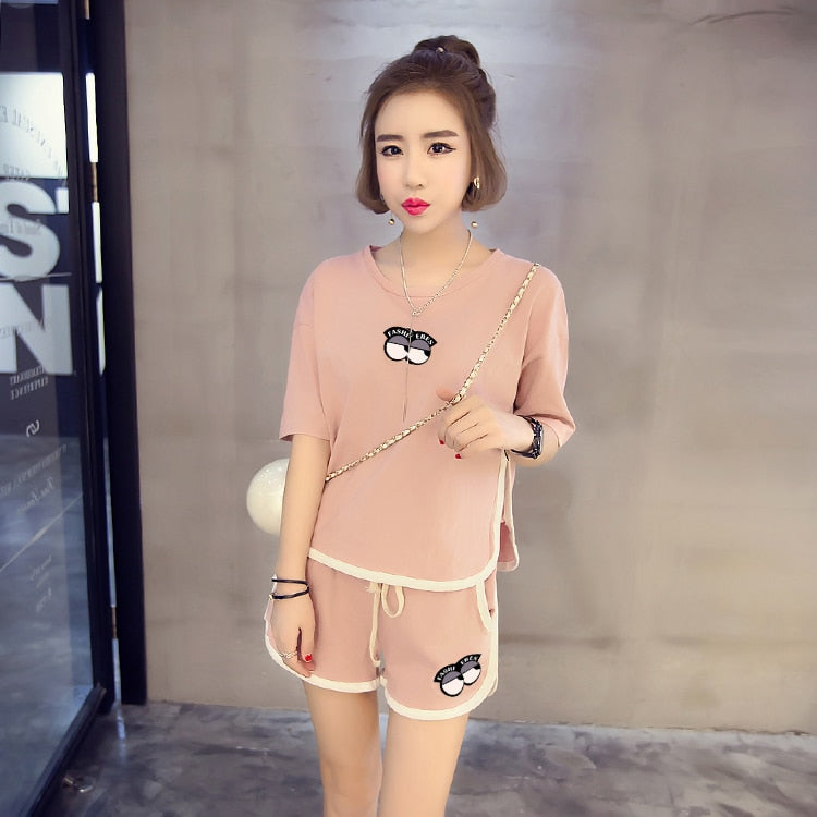 Hot sale Summer Shorts Pajama Sets for Women Short Sleeve Sleepwear Cute Girls Cartoon Pyjama Homewear Pijama Mujer Home Clothes