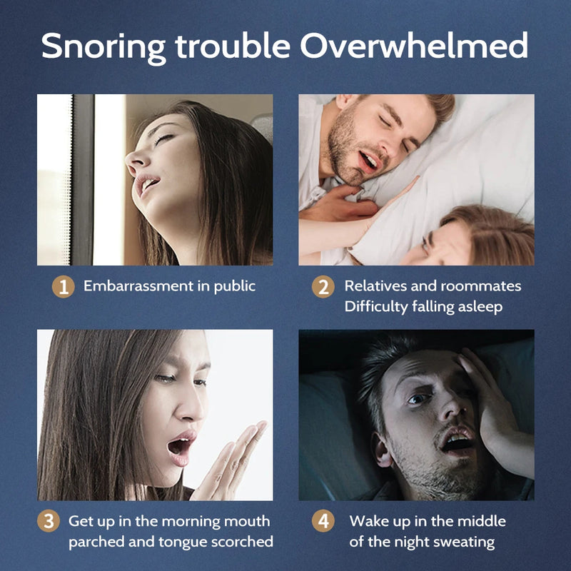 New Smart Anti-snoring Device Double Vortex Air anti Sleep Snoring Artifact Snoring Breathing Corrector for Men Women Snoring
