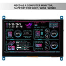 New 7 Inch IPS TFT LCD Display Touch Screen Monitor 1024*600 RGB Pixels USB HDMI-compatible for Raspberry Pi 5 4B 3B+ AIDA64