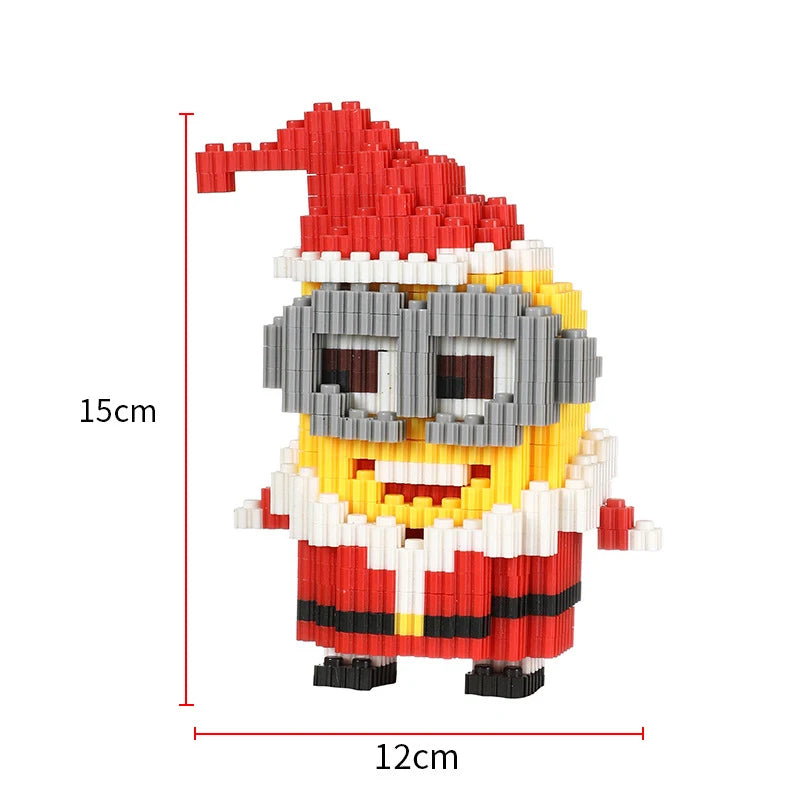 New Style Building Blocks Cartoon Anime Figure Image Minions Cute DIY Doll Toy Bricks Children's Puzzle Assembly Festival Gift