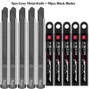 Fizz Metal Utility Knife Blade Paper Cutter Aluminum Alloy Pocket Knifes with Self-Locking Design Stationery Supplies