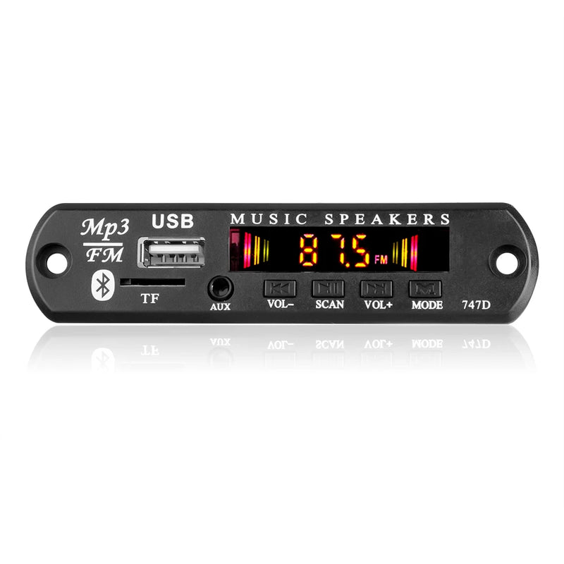 30W MP3 WMA Decoder Board Wireless Audio Module USB AUX FM TF Radio Bluetooth Music Car Player With Remote Control DC 9V-12V