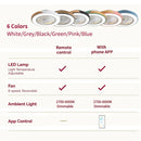 Bedroom ceiling fan light, intelligent voice invisible ceiling fan light, dining room home use Nordic macaron electric fan penda