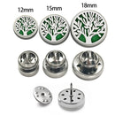 1pc 12mm/15mm/18mm Brooches Cufflinks Diffuser Clip Aromatherapy Clip Essential Oil Locket Stainless Steel Buckle for Women Men