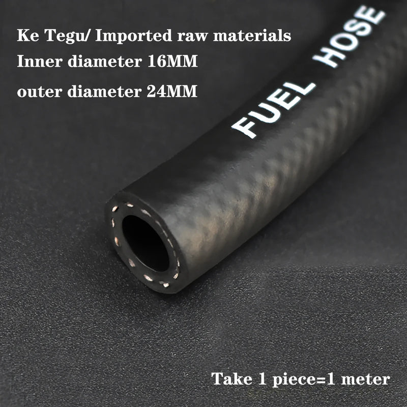 4mm~25mm Gasoline Hose Diesel Pipe Engine High-Pressure Fuel Pipe High-Temperature Resistant Oil Delivery Black Rubber Pipe