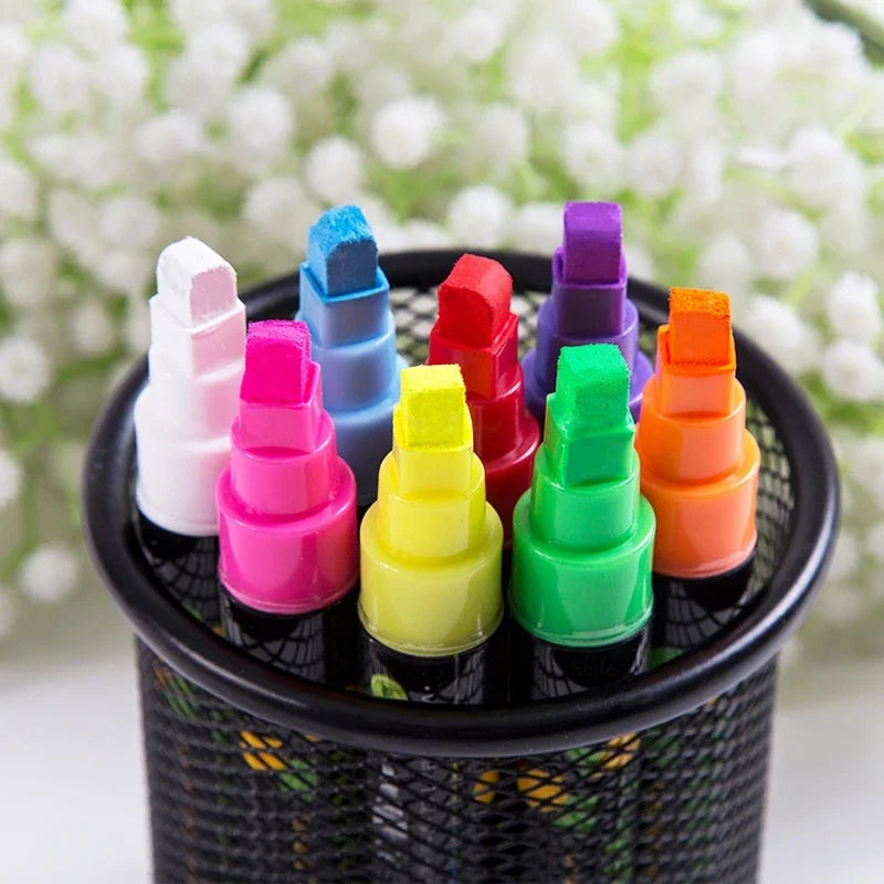 Haile 8Color 3*6mm Liquid Chalk Erasable Highlighter Fluorescent Marker Pen,For Whiteboard Graffiti LED Advertisement Chalkboard