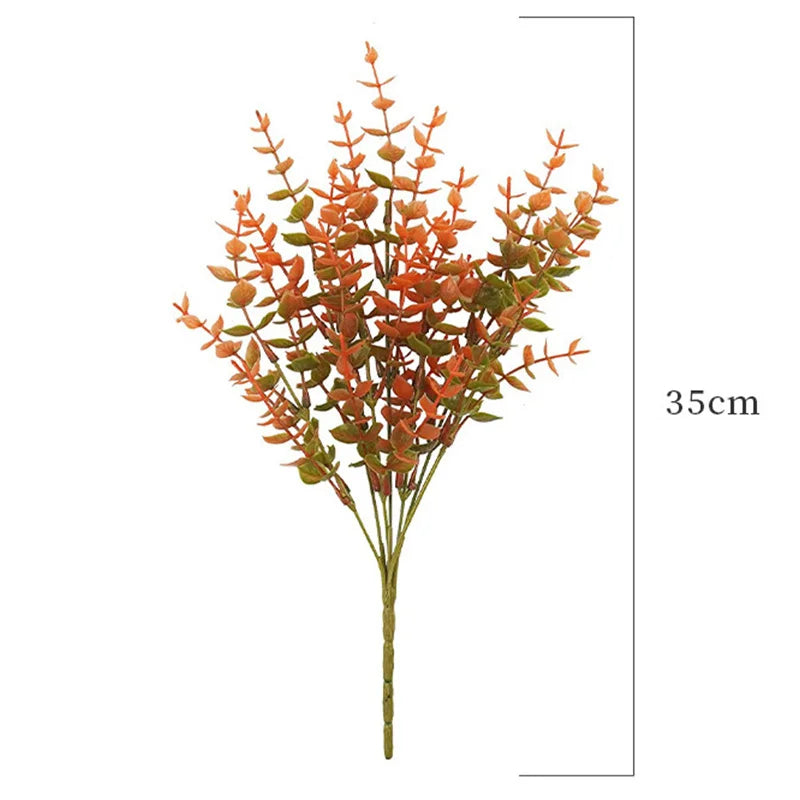 Artificial Fall Shrub Plants Flowers Outdoor Garden Decoration Plastic Bouquet Thanksgiving Christmas Wedding Home Decor Flowers