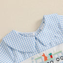 Infant Easter Bunny Romper Sleeveless Round Neck Train Embroidery Jumpsuit Baby Boy Newborn Playsuit Outfit Costume