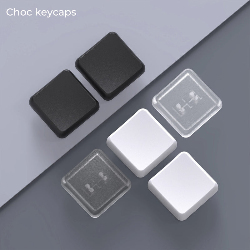 5/10/30/50pcs Low Profile Choc PBT Keycaps for Kailh 1350 Choc Switches Mechanical Keyboard Ultra Thin Black White Transparent