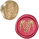 Halloween Series Wax Seal Stamp Head Witch,Bats,Skeleton 0.98" Brass Wax Sealing Stamp Heads For Decorating Envelopes Invitation