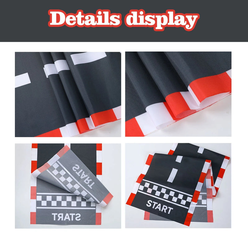 Racing Car Birthday Party Supplies Checkered Tablecloth Racetrack Table Runner Table Covers Boy Race Car Themed Party Decoration