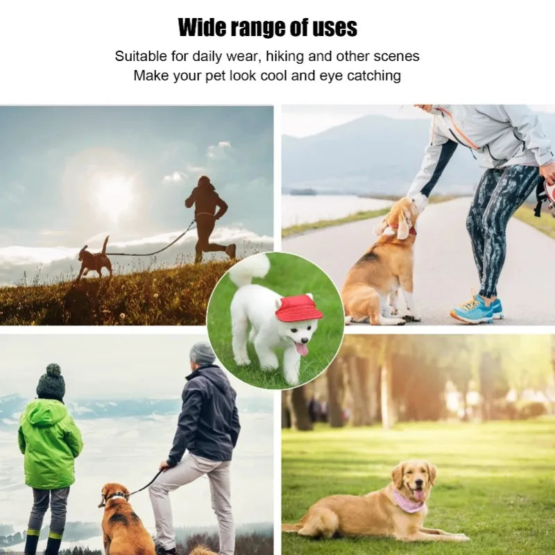 Pet Baseball Caps Cute Dog Sun Hats Puppy Wear-Resistant Peaked Cap Summer Outdoor Sun-Proof Universal Solid Caps