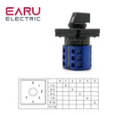 LW26-20 Electric 2/3/4/6/7 Position Silver Contact 20A 660V 3 Poles Control Universal Rotary Changeover Cam Switch LW28-20