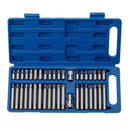 40Pcs/Set 3/8" & 1/2" Drive Allen Key Torx Hex Star Spline Socket Bit Chrome Sockets Set Handle Tools Kit With Case