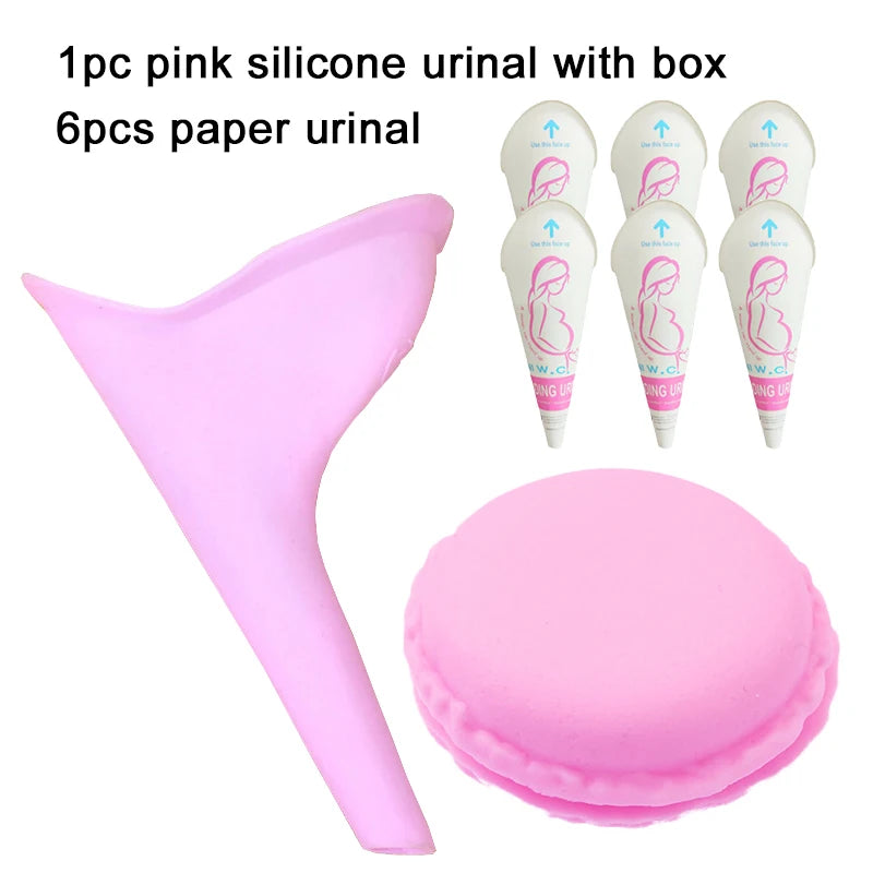 Silicone Urinal Disposable Paper Standing Urinal Female Pregnant Women Outdoor Camping Emergency Tools Portable in Car TMZ