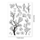 1Sheet Spring Cherry Blossom Season Clear Stamps for DIY Scrapbooking Flowers Silicone Clear Stamp Seals for Cards Making Photo