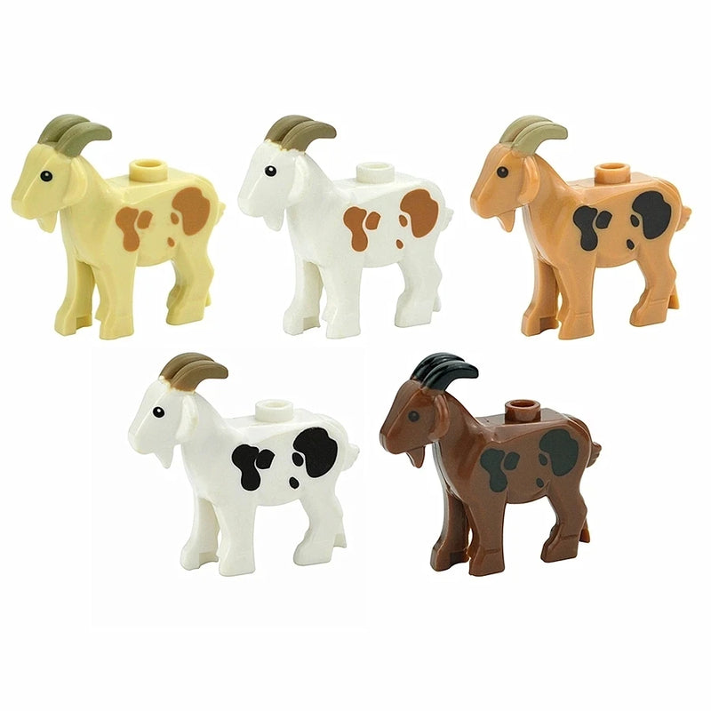 Poultry City Animals Figures Classic Building Block Deer Owl Goat Tiger Zoo Farm Accessories DIY Brick Children Kids Toy Gifts