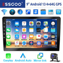 ESSGOO 7"/9"/10“ 2 DIN Android 14 4+64G Car Stereo Carplay Android Auto GPS Navi Bluetooth FM RDS Radio WIFI Touchscreen ChatGPT