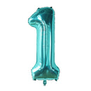 40inch 1st Turquois Rose Gold Silver Big Number Foil Helium Balloons Baby Shower 1 Years Old Birthday Party Decoration Globos