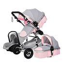 Baby Stroller 3 in 1 Easy Folding Multifunctional Stroller Travel Portable Baby Carriage Safety Seat EU Standard Free Shipping