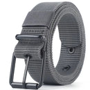 110/130cm Black Canvas Men's Belt Pin Buckle Leather Belt Women's Trendy Belt With Jeans Belt For Men Women Outdoor Sports Belt