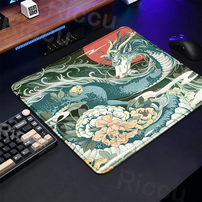 45X40cm Anime Mouse Pad Speed Control E-sport Dragon Gaming Laptops Small Size Keyboard Mat XS Rubber Portable Gamer Deskmat DIY