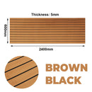 Self-Adhesive 2.4M Foam Teak Decking EVA Foam Marine Flooring Faux Boat Decking Sheet Accessories Marine Brown Black