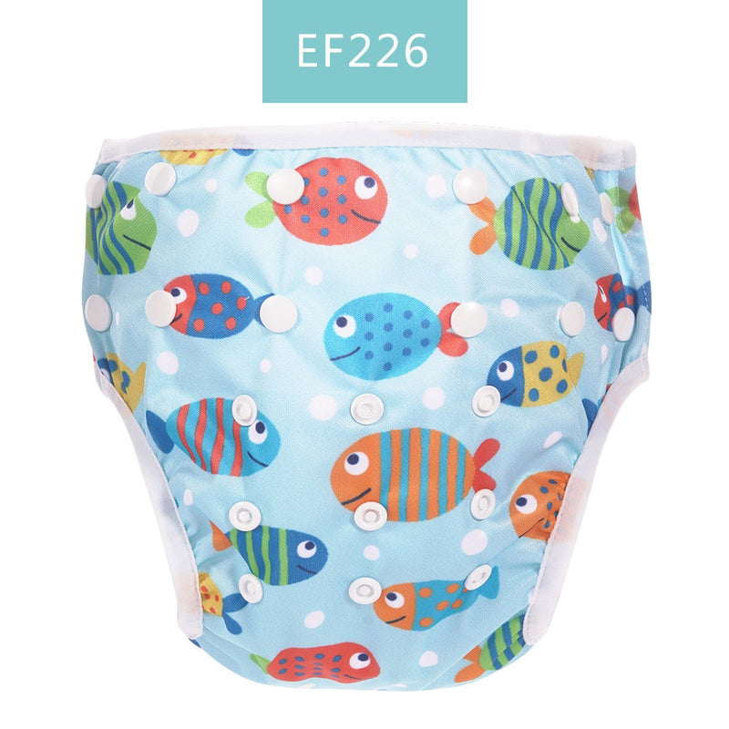 Happy Flute 1pc Baby Summer Waterproof Adjustable Cloth Diapers Pool Pant Swimming Diaper Cover Reusable Washable Baby Nappy