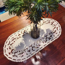 Popular satin Rose flower Embroidery table place mat Christmas pad dish dining placemat cup coaster coffee tea doily kitchen