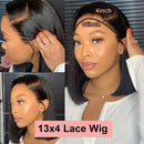 Bone Straight 13x4 Lace Frontal Human Hair Wigs Short Bob Preplucked 7x5 Glueless Wig Human Hair Brazilian Ready To Wear On Sale