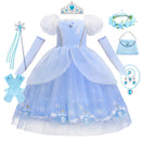 Girls Aurora Belle Rapunzel Sofia Princess Dress Halloween Easter Cosplay Costume Party Kids Dresses for Girls Children Clothing