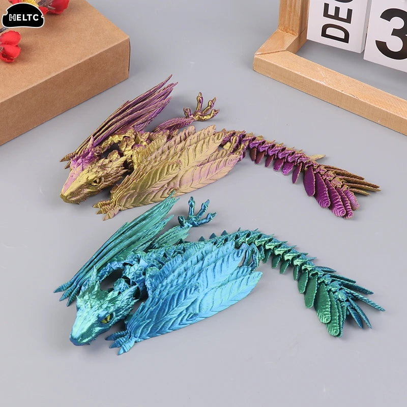 Ancestral Bird 3D Printed Dragon Archaeopteryx Simulation Model Toy Ornaments Full Joint Feathers Can Be Moved And Opened.