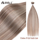 Noble Bundles Extensions 36 inch Yaki Straight Hair Bundles Ombre Brown Synthetic Hair Long Extensions Hair Synthetic Wefts