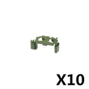 MOC WWII Military Figure Accessories Building Blocks Soldiers Face Scarf Tactical Belt Headphones Telegram Toys Children J031