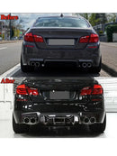 For Bmw F10 F11 CS Style Rear Diffuser Bumper Lip Carbon Fiber Look Auto Body Kit 2011 2012 2013 2014 2015 2016 Rear Bumper