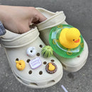 Whole Set Hot Sale DIY Shoes Charms for Little Yellow Duck Hole Shoe Charms Designer Quality Garden Shoe Decoration Girl Gift
