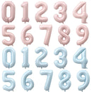 32/40inch Light Pink Blue number balloons Foil Balloon Birthday Balloons Party Baloon 0 1 2 3 4 5 6 7 8 9 globos Balls