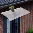 0.14in Thick Solid Curved Transparent Window Sunshade, Soundproof Outdoor Integrated Structure Canopy for Corridors and Terraces