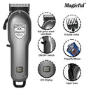 Magicful  Hair Clipper Hair Trimmer For Men Rechargeable Li-ion Battery Shaving Adjustable Electric Professional Hair Clipper