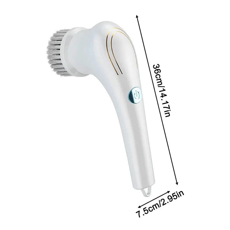 Multifunction Electric Cleaning Brush, Kitchen Dryer, Dishwasher Tool, Bathroom Wash, USB Charging, 5 in 1