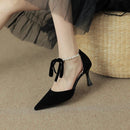 Sexy High Heel Shoes Woman Pointd Toe Spring Autumn Elegant Pumps French Style Vintage Pumps Ladies Summer Shoes With Pearls