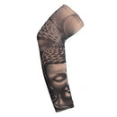 1Pcs New Flower Arm Tattoo Sleeves Seamless Outdoor Riding Sunscreen Arm Sleeves Sun Uv Protection Arm Warmers For Men Women