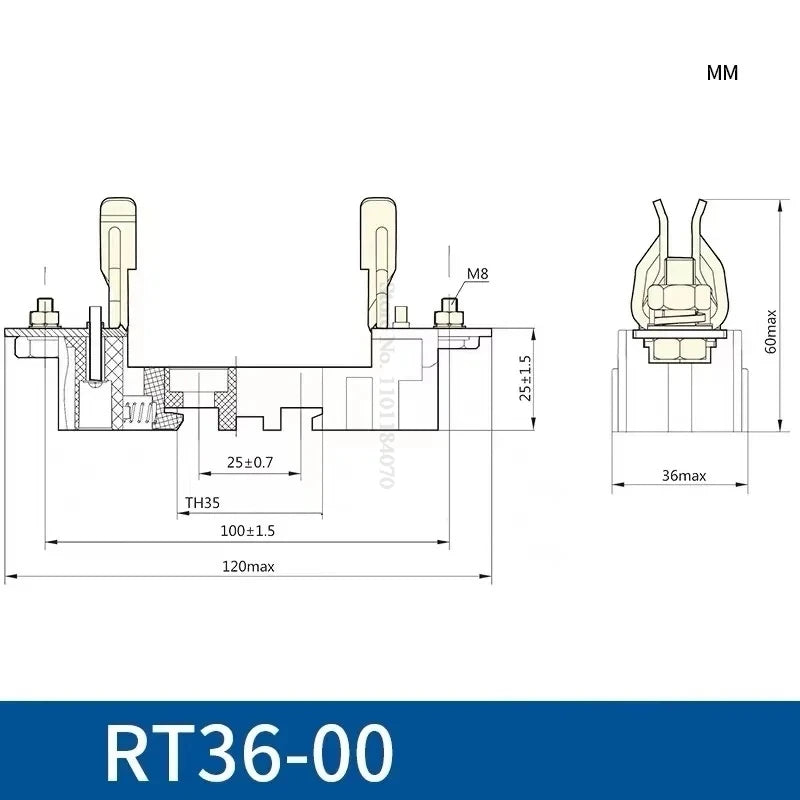 CHINT Fuse Core RT36-00 NT00 6A 20A 25A 32A 40A 50A 63A 80A 100A 125A 160A 200A 250A 300A NT1 NT2 NT3 Ceramic Resistor Fuse