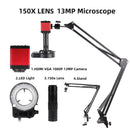 Yizhan 4K 48MP HDMI VGA USB Industrial Video Microscope For PCB Soldering 1080P HD Digital Camera 1-150X Zoom C Mount Lens 2K