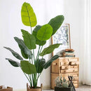 80cm Tropical Plants Large Artificial Banana Tree Fake Plastic Palm Tree Leaves For Home Garden Wedding Decor