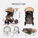 Baby Stroller 3 in 1 Easy Folding Multifunctional Stroller Travel Portable Baby Carriage Safety Seat EU Standard Free Shipping