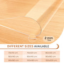 PVC 2mm Transparent Table Film Rectangular Crystal Clear Tablecloth Waterproof Protector Cover for Home Dining Restaurant Table