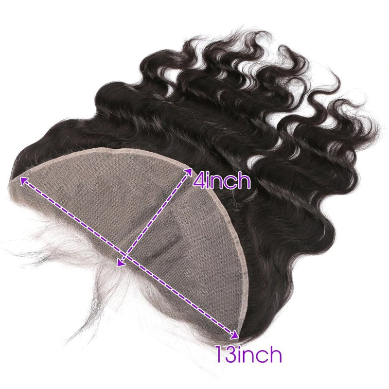 Mishell 38 40 Inches Body Wave Bundles With 13x4  Lace Frontal Natutral Brazilian Remy Human Hair Extensions for Black Women